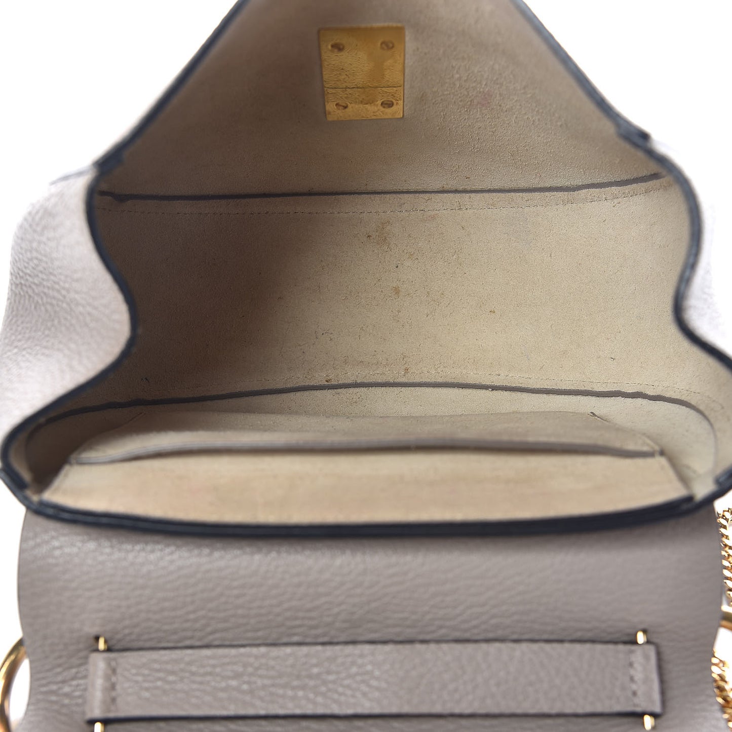 Grained Lambskin Drew Shoulder Bag Motty Grey