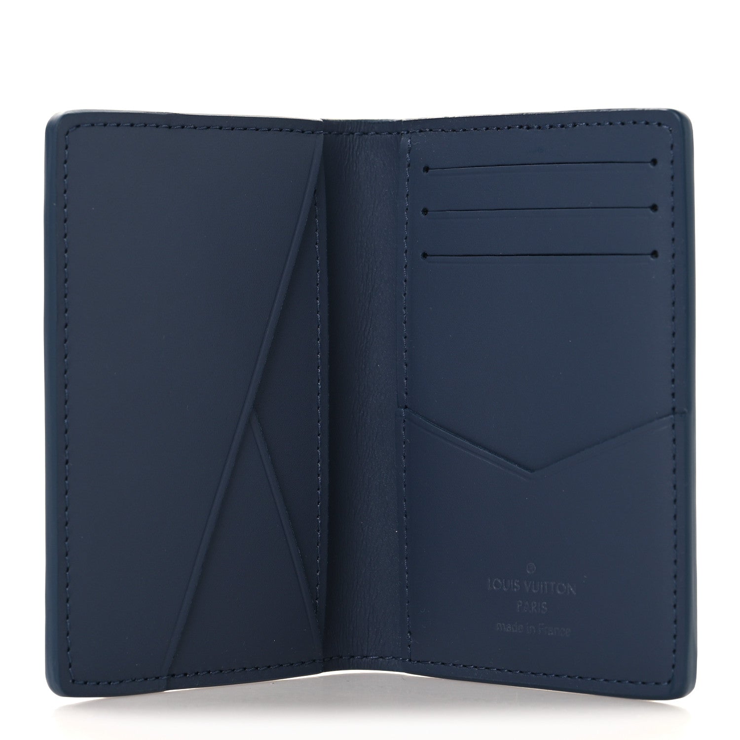 Louis Vuitton Calfskin Monogram Shadow Pocket Organizer Blue 5 of 7
