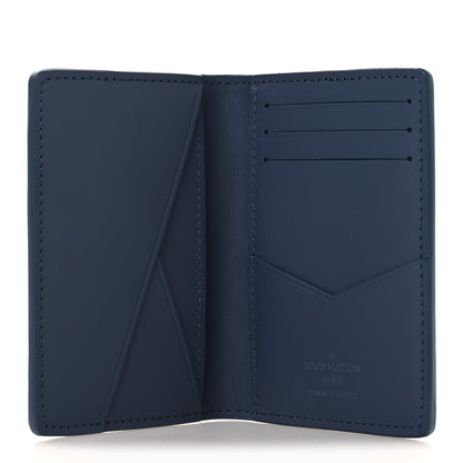 Louis Vuitton Calfskin Monogram Shadow Pocket Organizer Blue 5 of 7