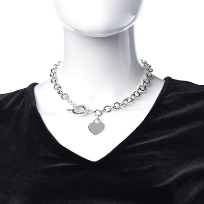 Tiffany Sterling Silver Heart Tag Toggle Necklace 2 of 6