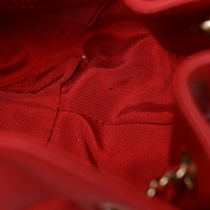 Chanel Lambskin Quilted CC Dweller Drawstring Bucket Bag Red 11 of 12