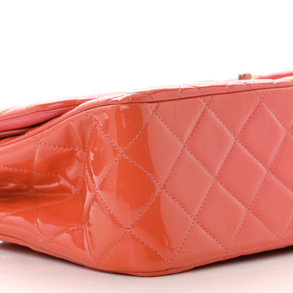 Chanel Patent Quilted Jumbo Double Flap Pink 9 of 14