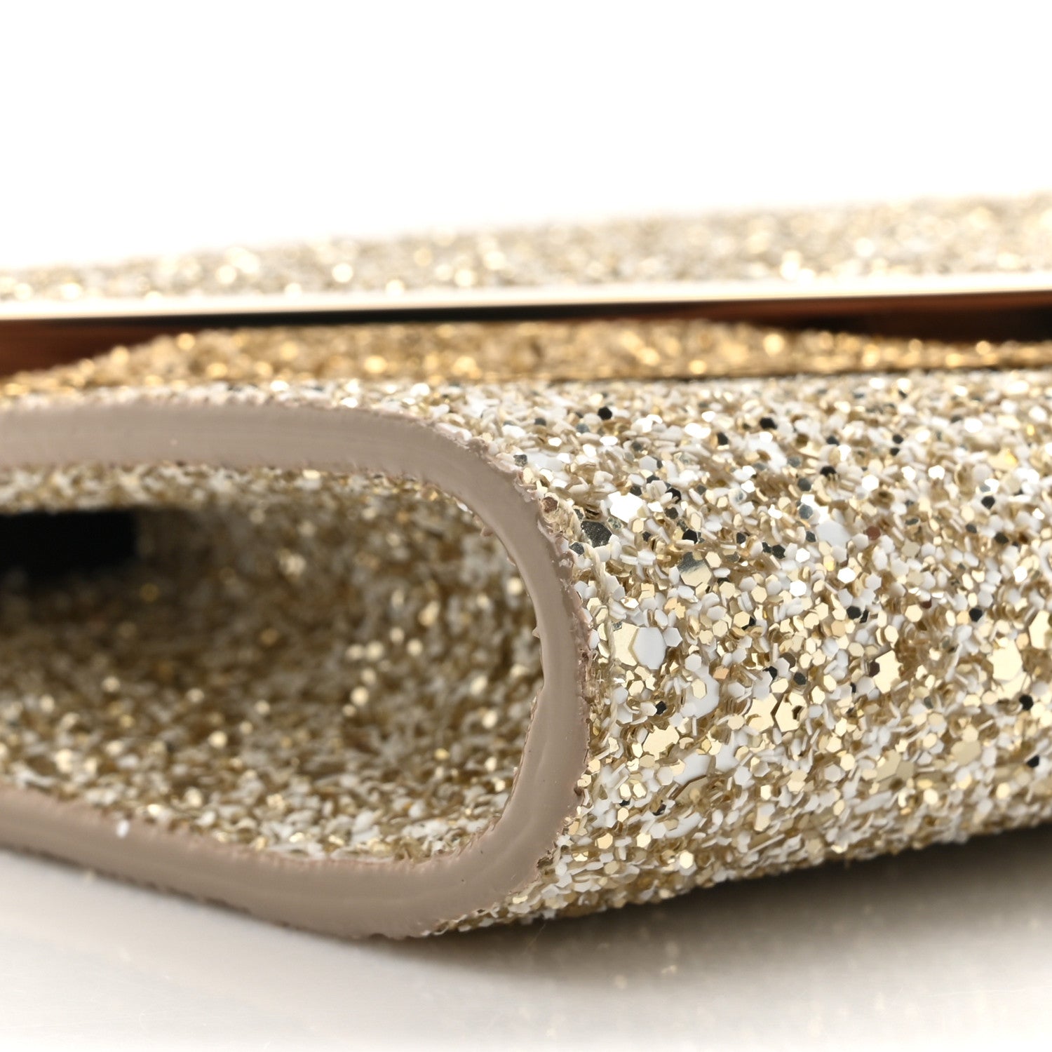 Jimmy Choo Glitter Erica Clutch Moon Sand 9 of 12