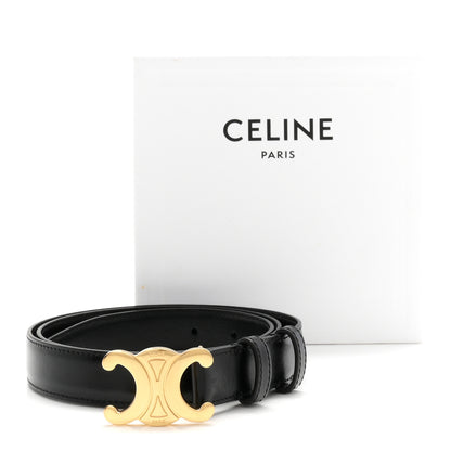Celine Box Calfskin Medium 25mm Triomphe 90 36 Belt Black 7 of 7
