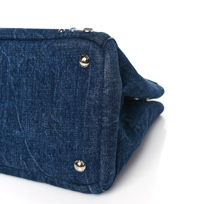 Prada Canapa Denim Crystal Studded Tote Avio 8 of 8