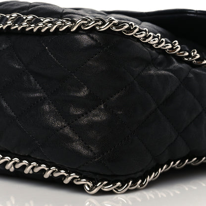 Chanel Washed Lambskin Quilted Maxi Chain Around Flap Black 10 of 10