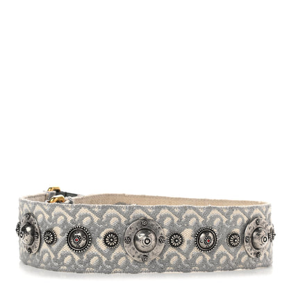 Christian Dior Oblique Studded Shoulder Strap Gris Multicolor 2 of 5