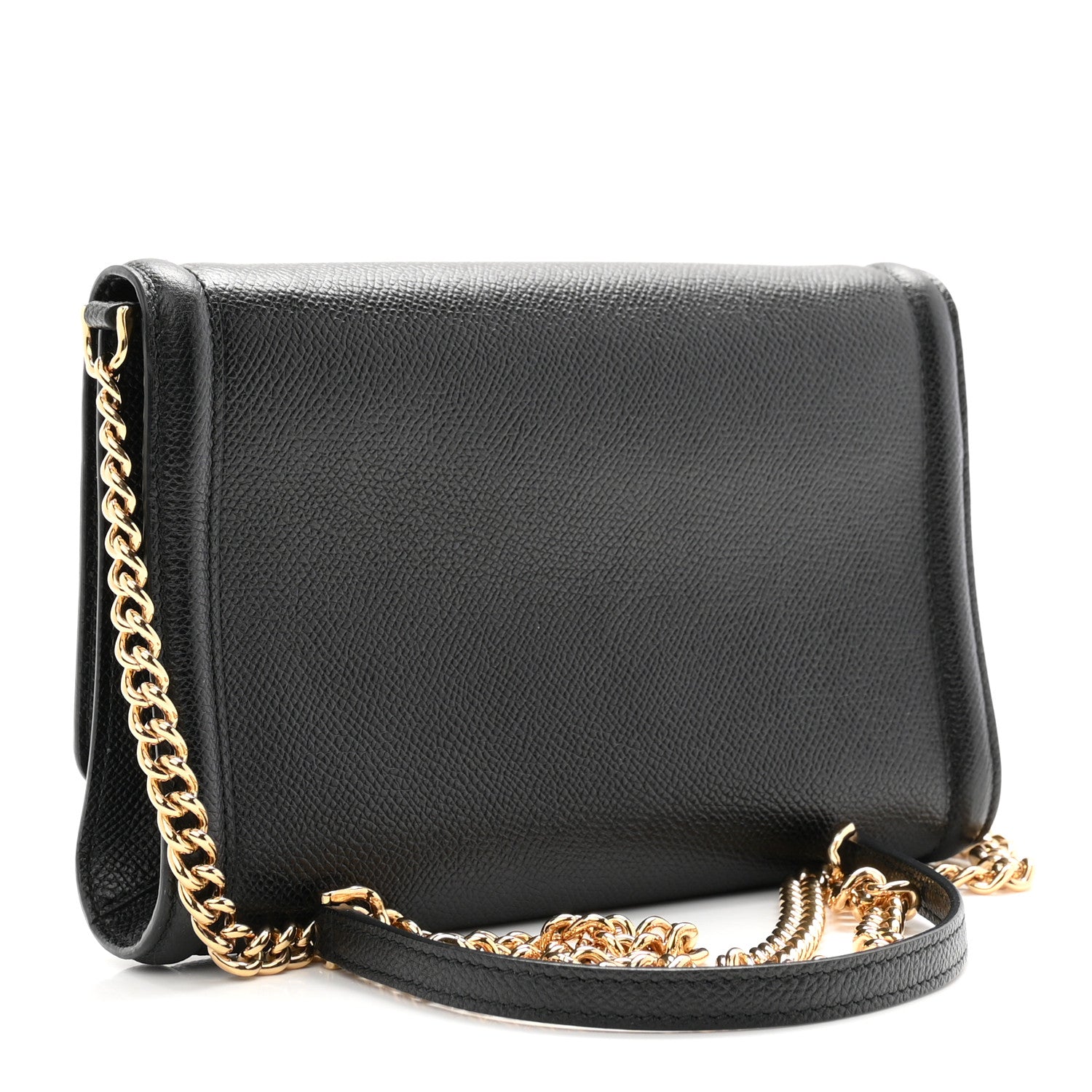 Salvatore Ferragamo Hammered Calfskin Vara Bow Mini Bag Black 3 of 9