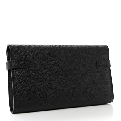 Hermes Epsom Kelly Longue Wallet Black 3 of 8
