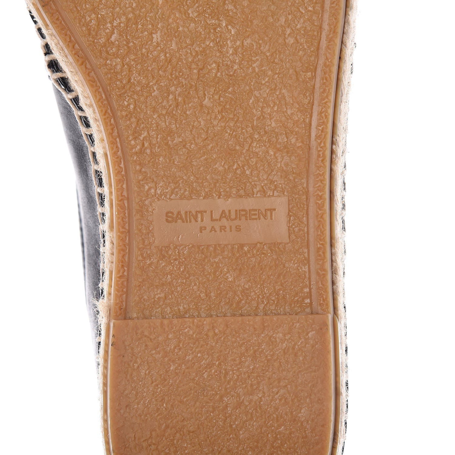 Saint Laurent Lambskin Mens Monogram Espadrilles 39 Black 7 of 9