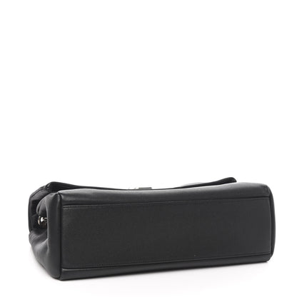 Saint Laurent Grain De Poudre Medium West Hollywood Monogram Fold-Over Black 4 of 13