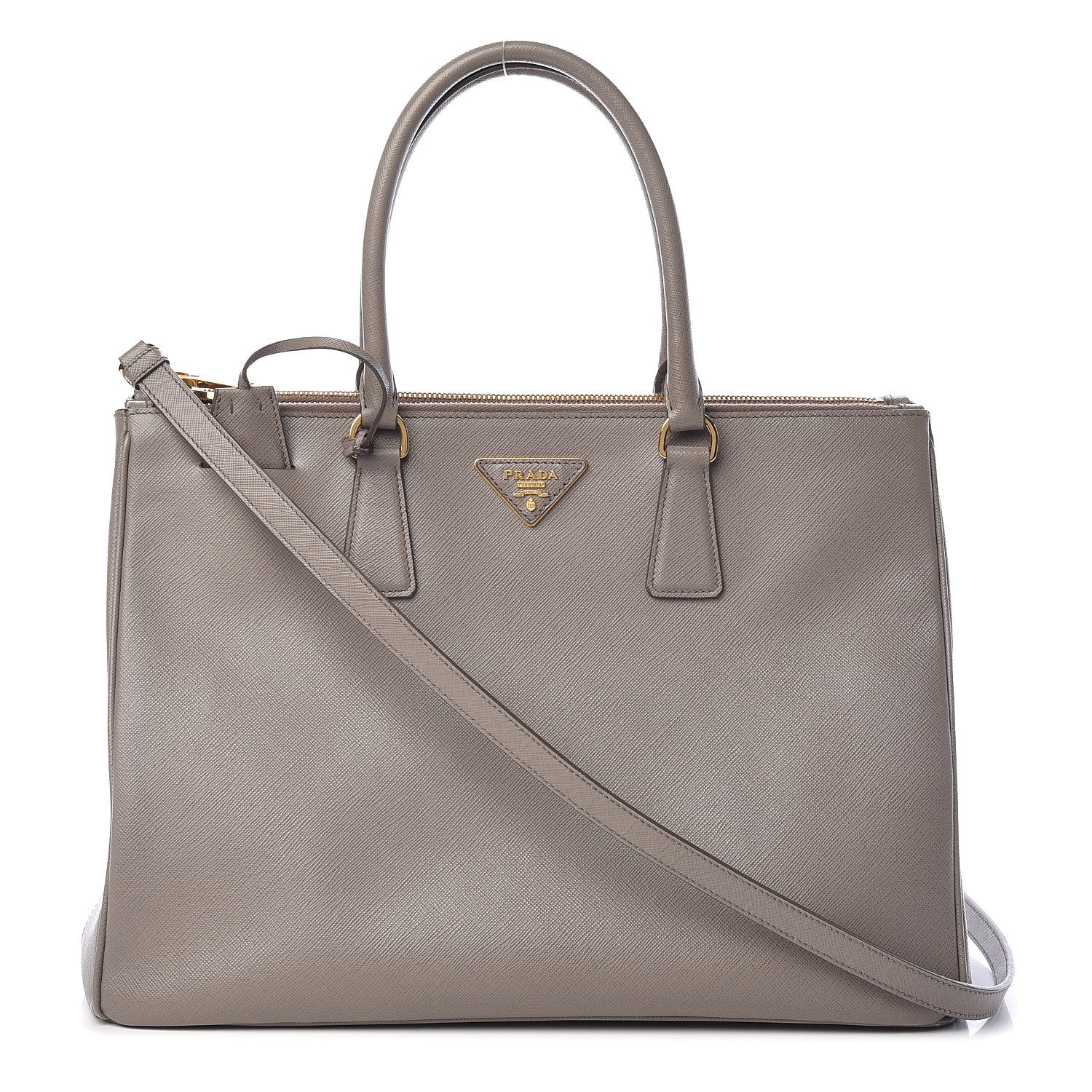 Prada Saffiano Large Galleria Double Zip Tote Argilla 1 of 17
