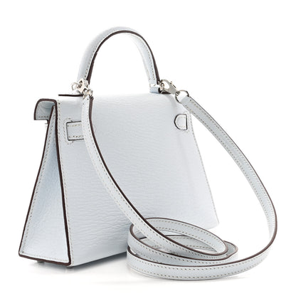 Hermes Chevre Mysore Mini Kelly Sellier 20 Bleu Brume 3 of 17