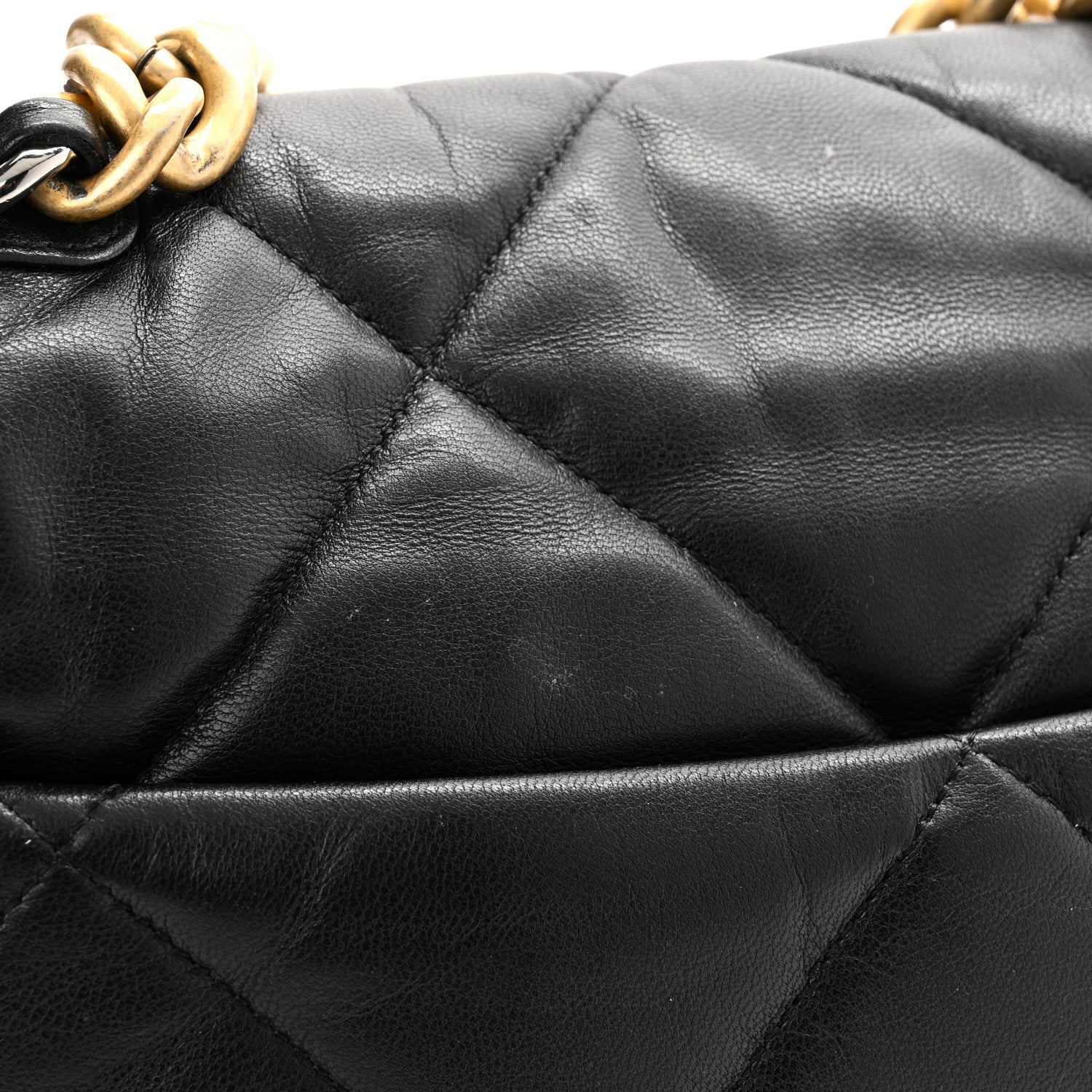 Chanel Goatskin Quilted Large Chanel 19 Flap Black 11 of 11