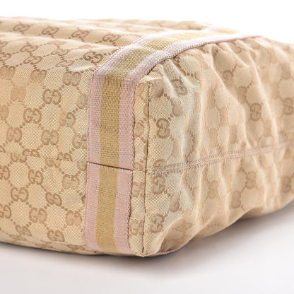 Gucci GG Monogram Medium Web Handle Vertical Tote Pink Gold 9 of 9