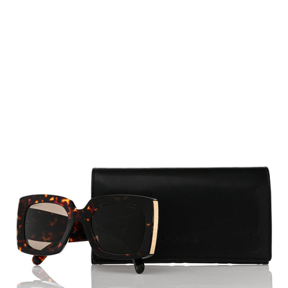 Chanel Acetate Rectangle Sunglasses 5435 Tortoise 8 of 8