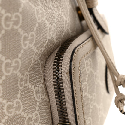 Gucci GG Supreme Monogram Azalea Calfskin Retro Interlocking G Buckle Backpack Beige Mystic White 11 of 12