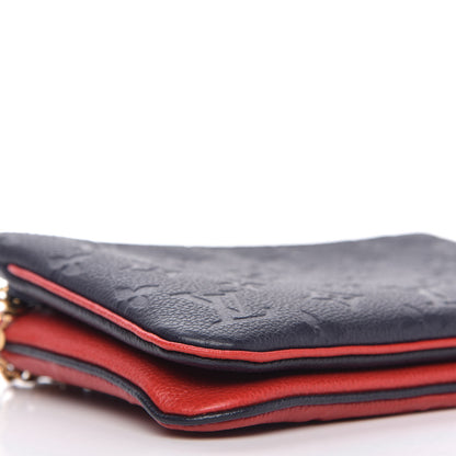 Louis Vuitton Empreinte Double Zip Pochette Marine Rouge 7 of 11