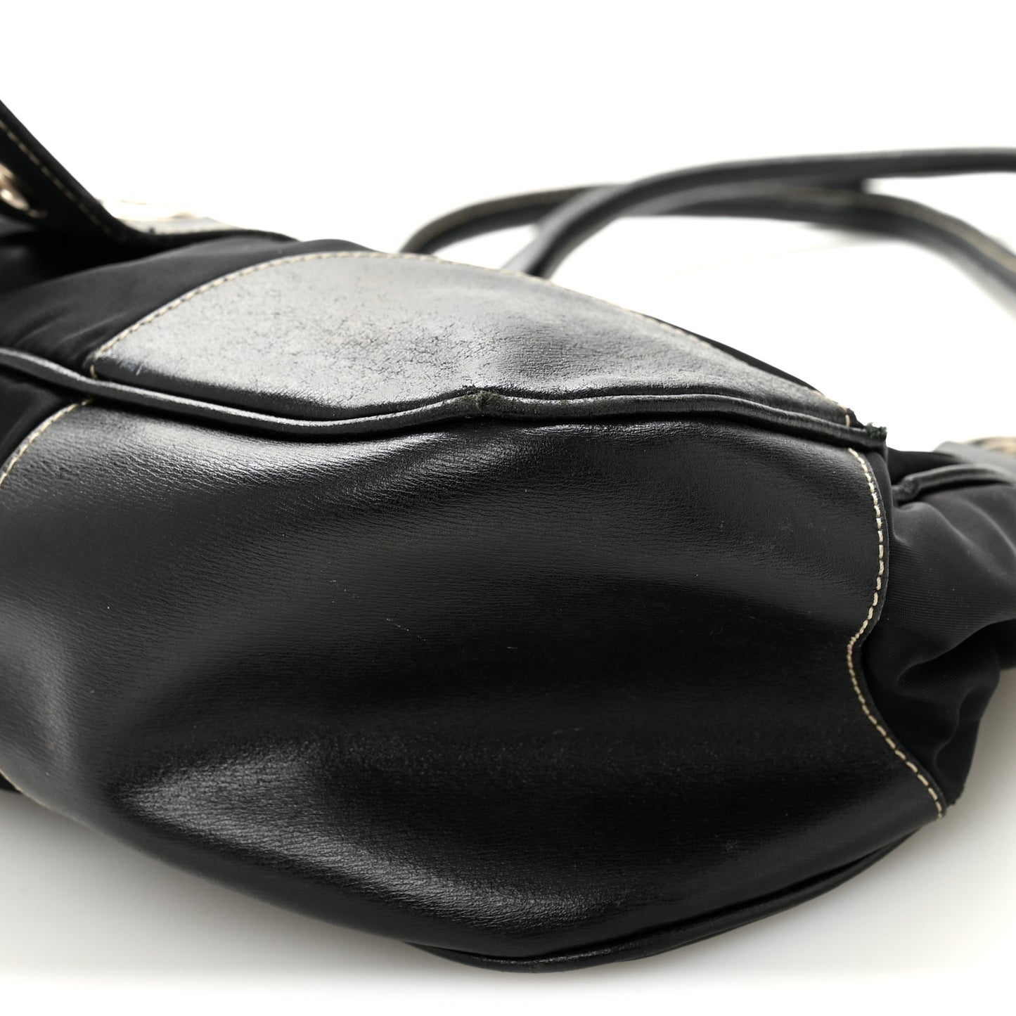Tessuto Nylon Moon Shoulder Bag Black