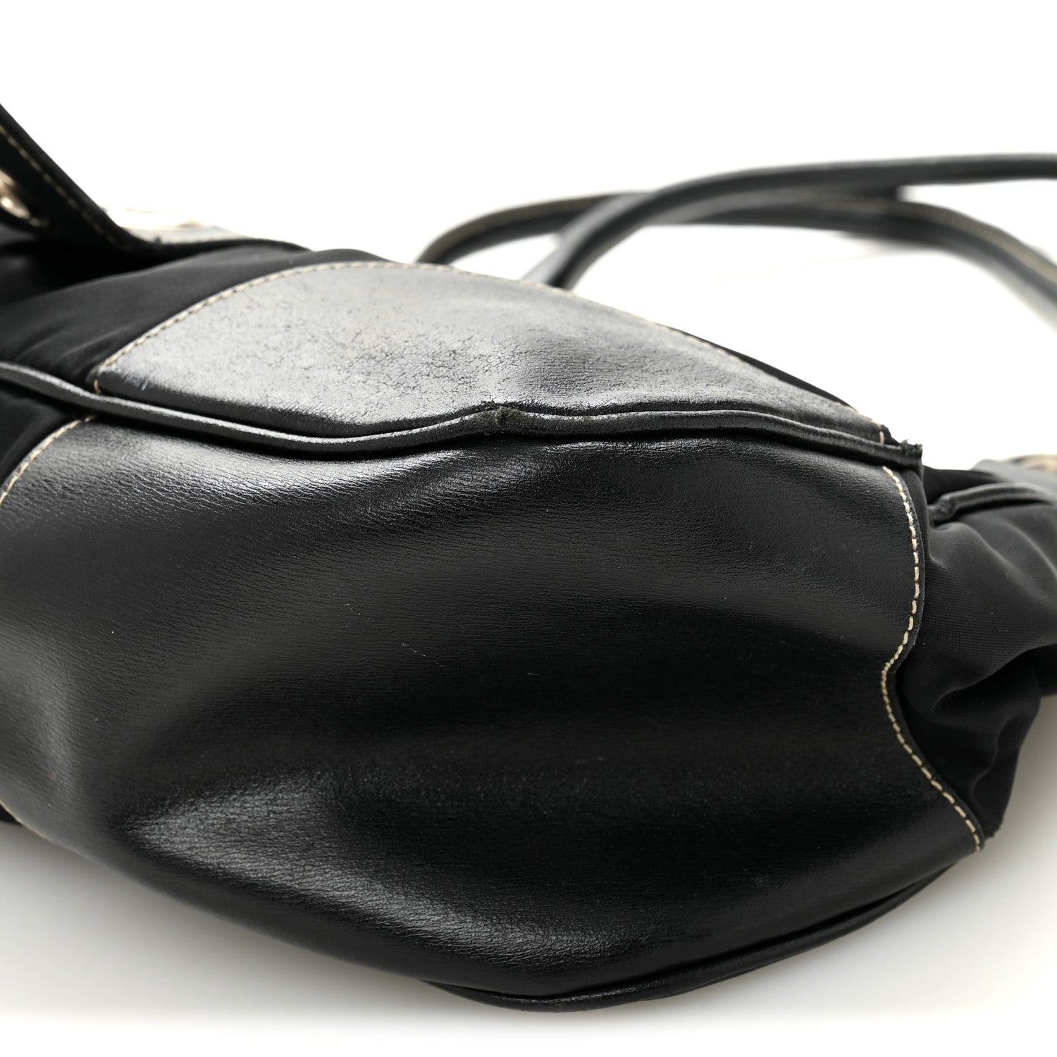 Prada Tessuto Nylon Moon Shoulder Bag Black 10 of 15