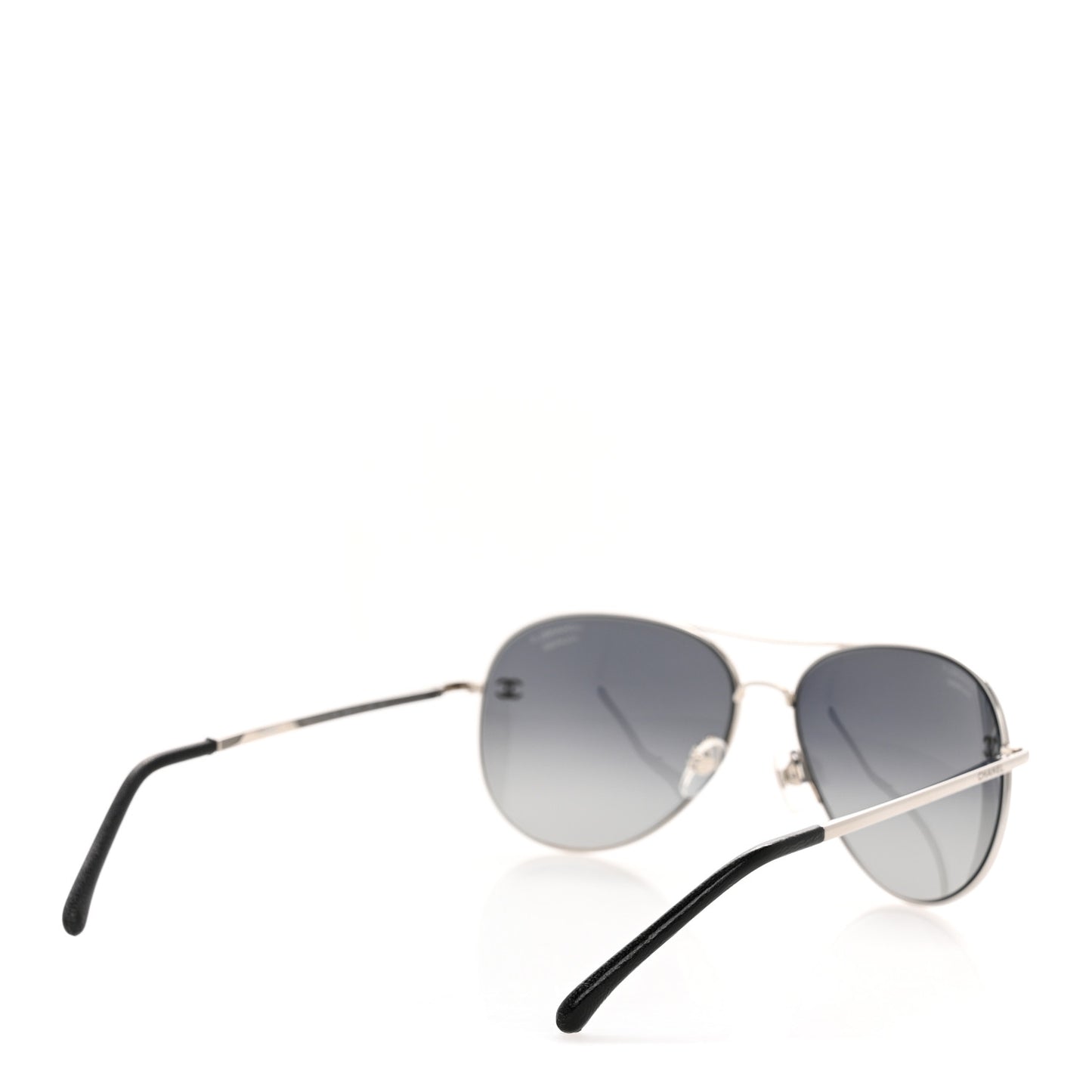 Metal Polarized CC Aviator Sunglasses 4189-T-Q Silver
