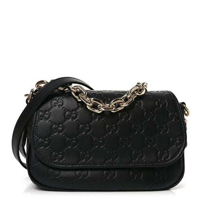 Gucci GG Calfskin Embossed Emblem Arabella Bag Black 1 of 10