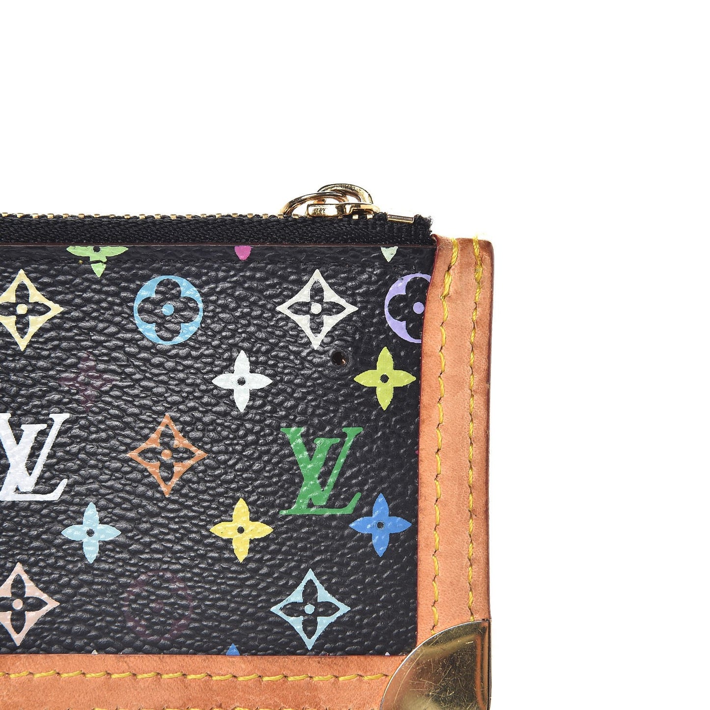 Monogram Multicolor Key Pouch Black