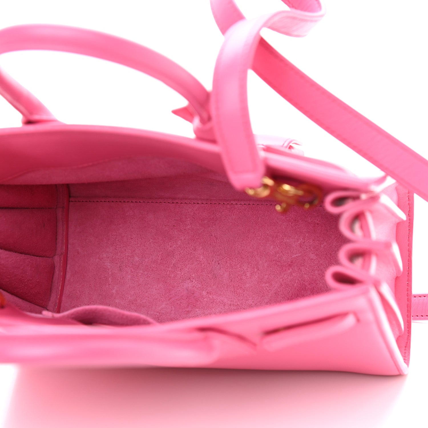 Saint Laurent Calfskin Nano Sac De Jour Lipstick Fuchsia 5 of 13
