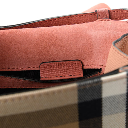 Burberry Derby Calfskin House Check Small Macken Crossbody Bag Copper Pink 10 of 11