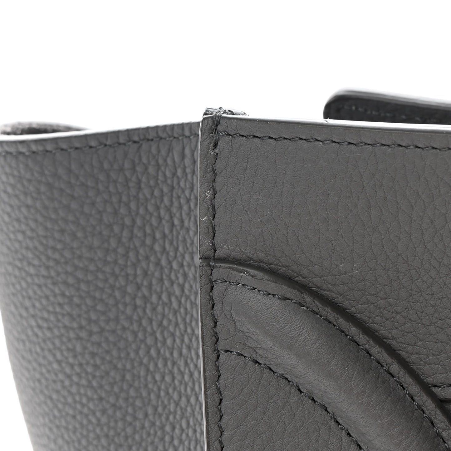 Drummed Calfskin Mini Luggage Kohl