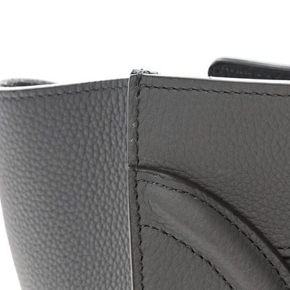 Celine Drummed Calfskin Mini Luggage Kohl 17 of 18