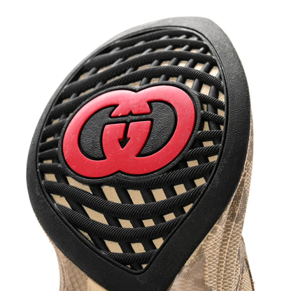 Gucci Ultralight Plume Calfskin Monogram Printed Womens Gucci Run Sneakers 38 Beige Ebony 10 of 12