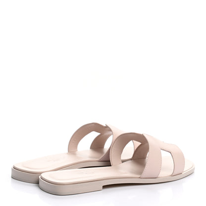 Hermes Box Calfskin Oran Sandals 39 Rose Pale 4 of 9