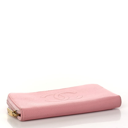 Chanel Caviar Large Timeless CC Zip Around Wallet Pink 4 of 15