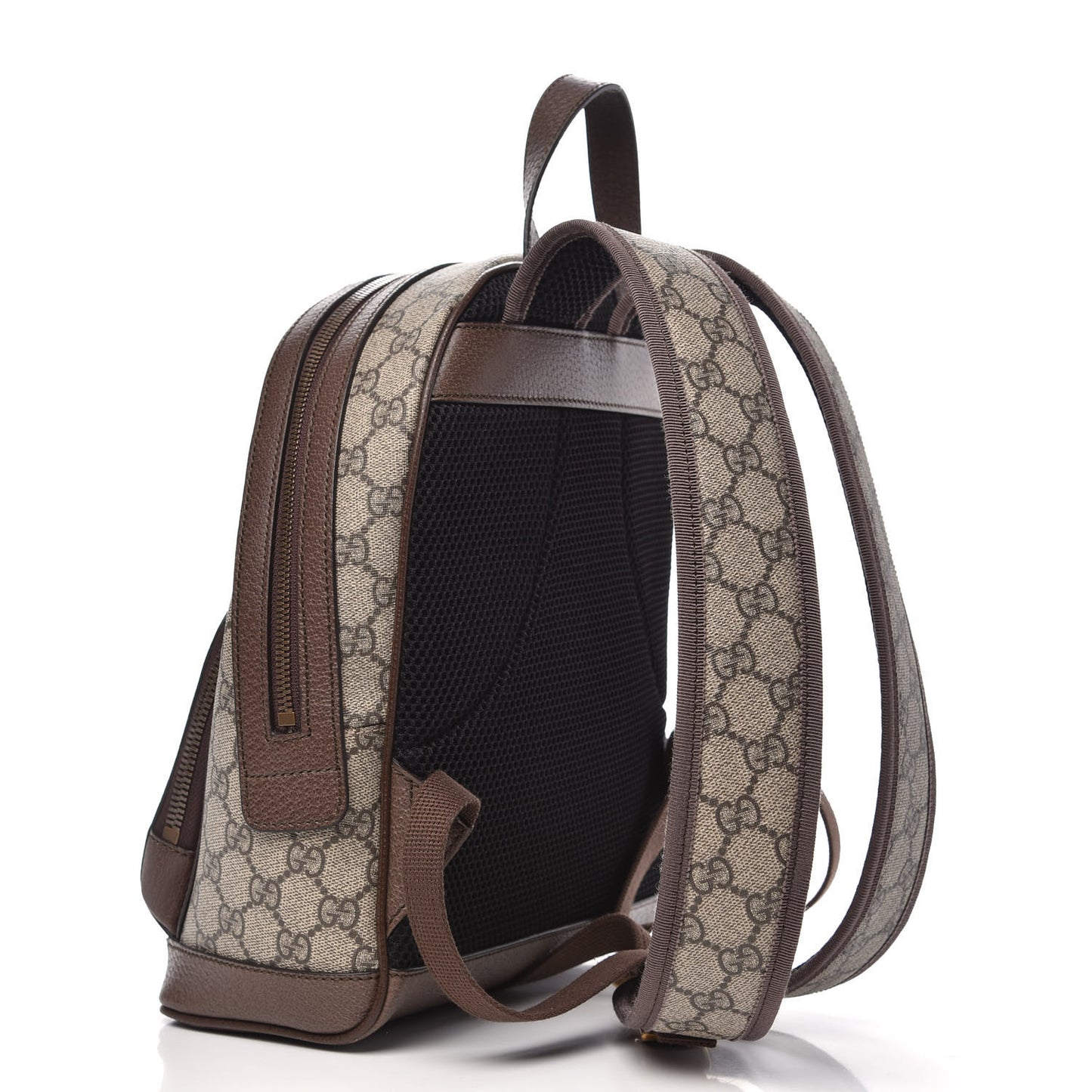 GG Supreme Monogram Calfskin Web Small Ophidia Day Backpack Beige Ebony New Acero