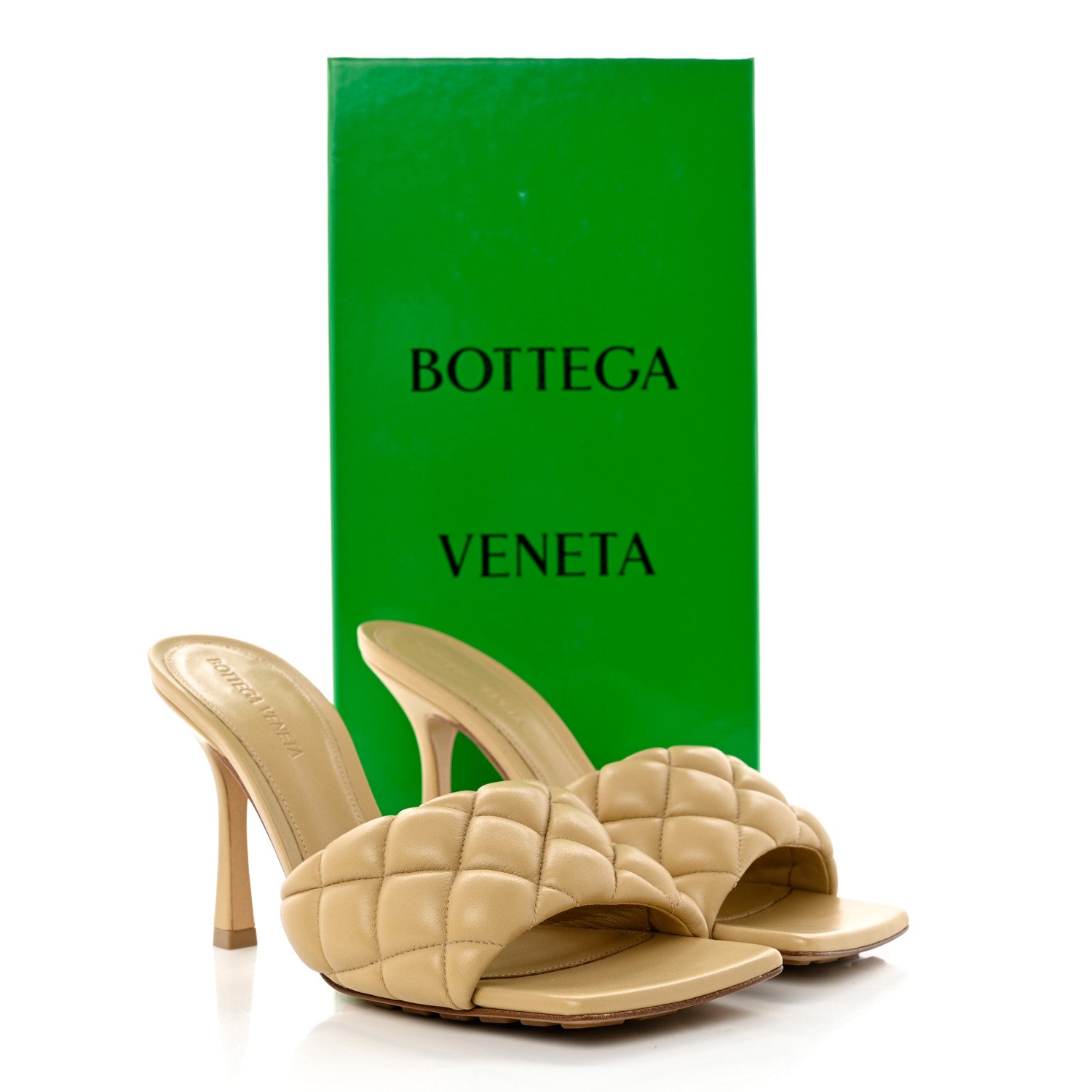 Bottega Veneta Nappa Matelasse Padded Mule Sandals 37 Cane Sugar 8 of 8