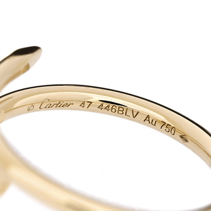 Cartier 18K Yellow Gold Small Juste Un Clou Ring 47 4 5 of 6