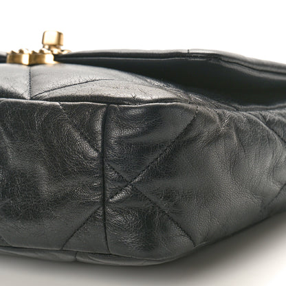 Chanel Shiny Goatskin Quilted Medium Chanel 19 Flap Black 10 of 10