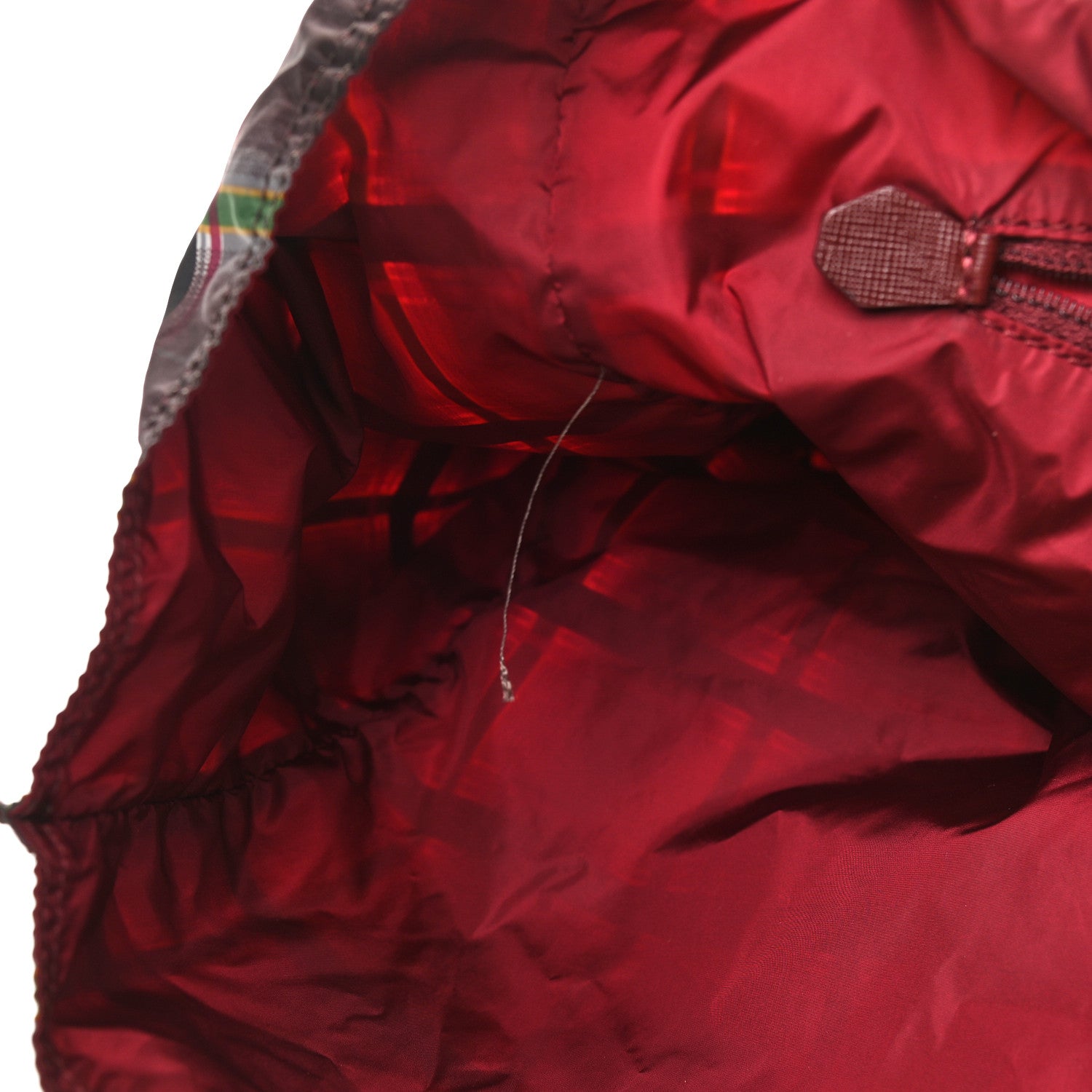 Prada Tessuto Nylon Plaid Shopping Tote Multicolor 9 of 9