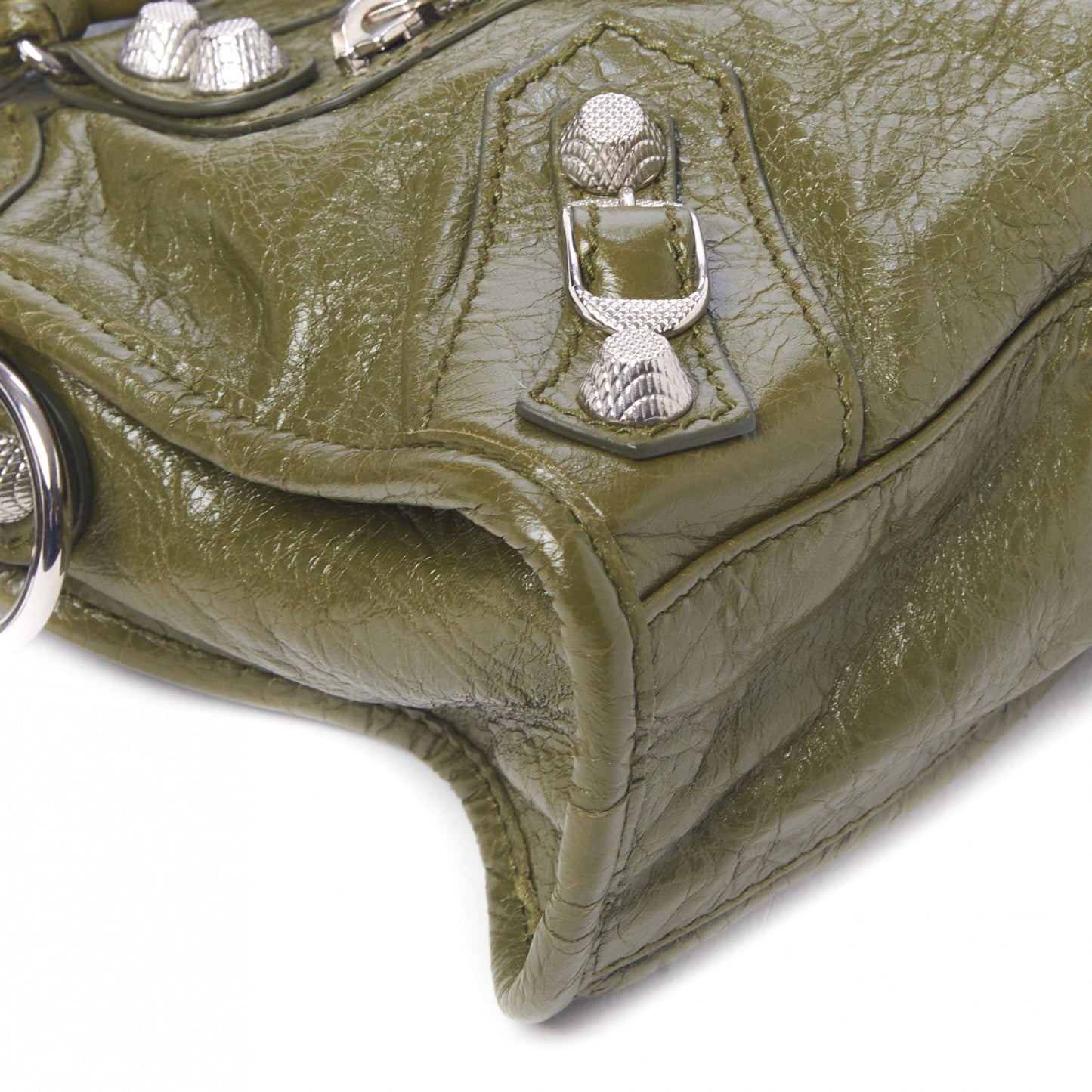 Agneau Giant 12 Gold Hardware Mini City Olive