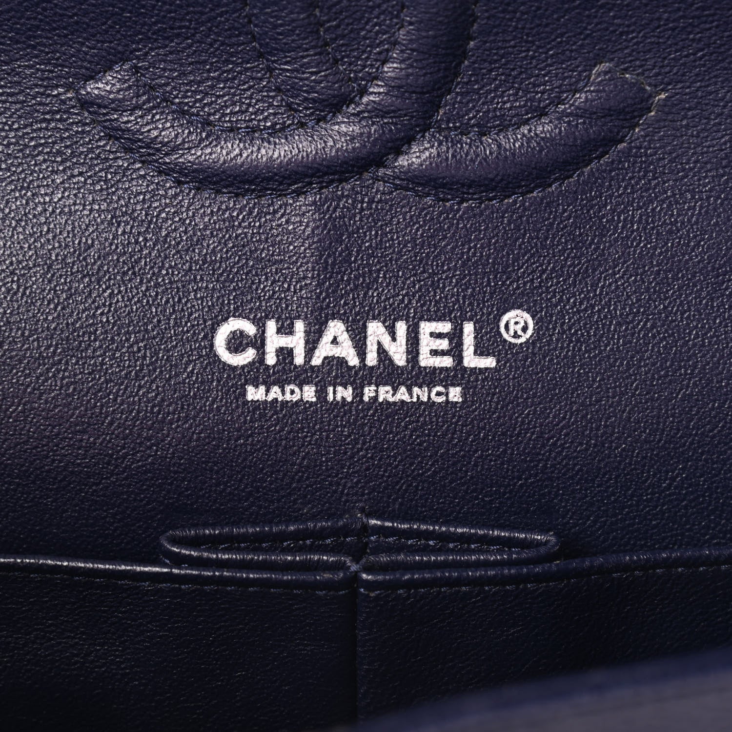 Chanel Caviar Quilted Medium Double Flap Dark Blue 6 of 9