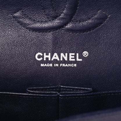 Chanel Caviar Quilted Medium Double Flap Dark Blue 6 of 9