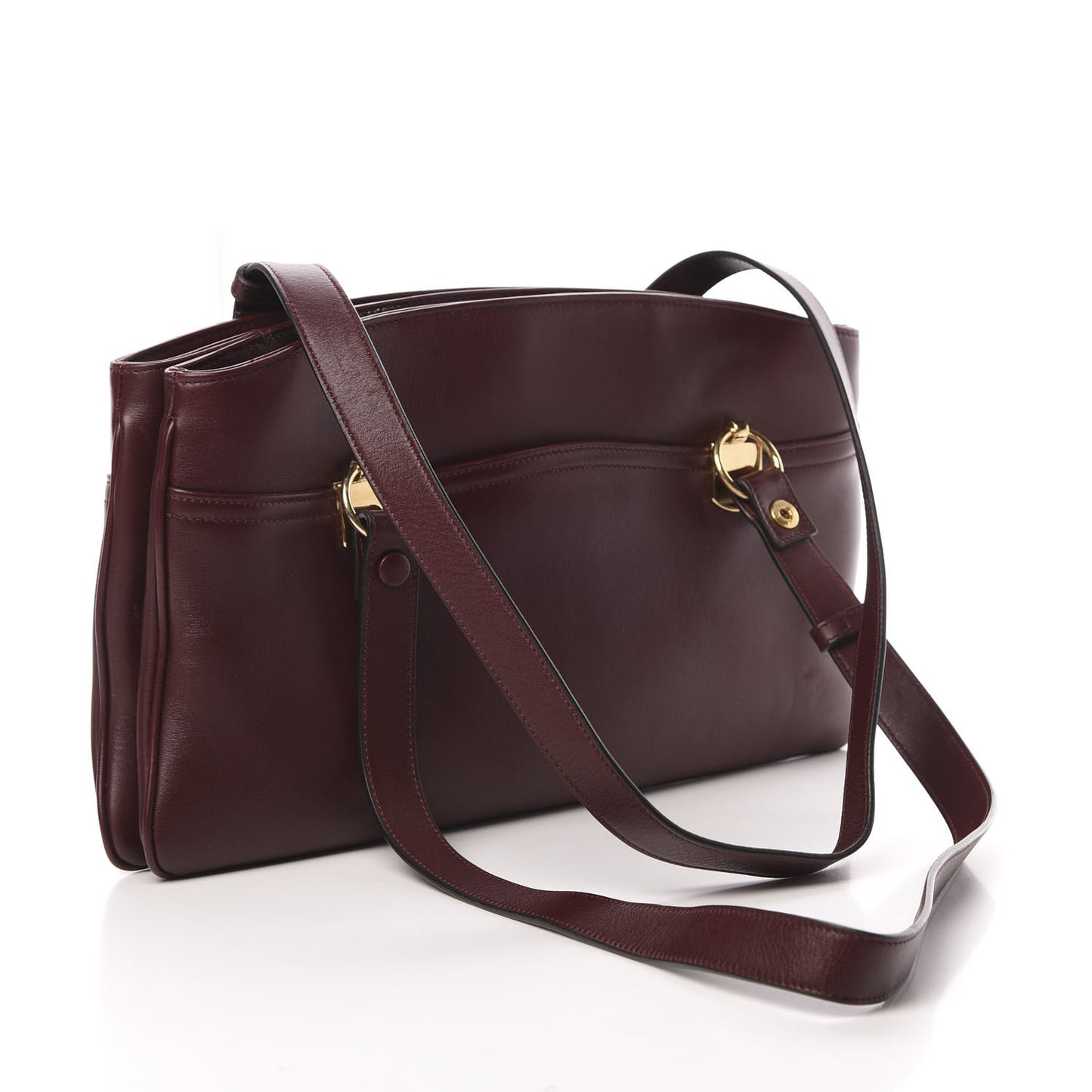 Vitello Palmellato Lux Large Arli Top Handle Bag Vintage Bordeaux