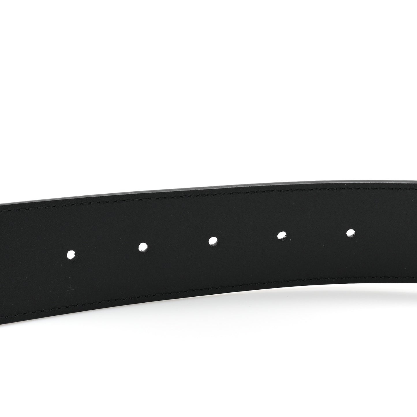 Moon Calfskin Pearl Double G 40mm Belt 85 34 Black Cream