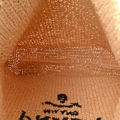 Prada Yarn Raffia Effect Crochet Embroidered Logo Tote Naturale 5 of 10