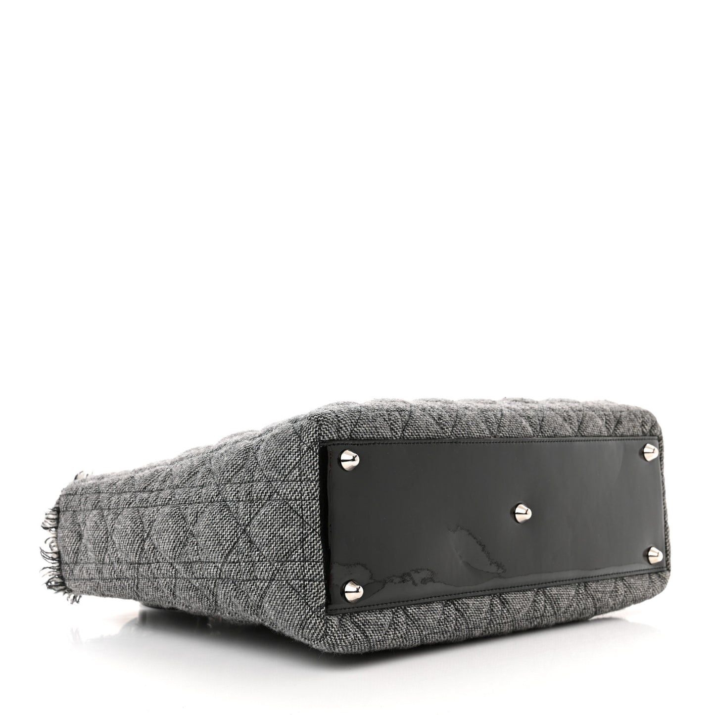 Tweed Cannage Large Lady Dior Black