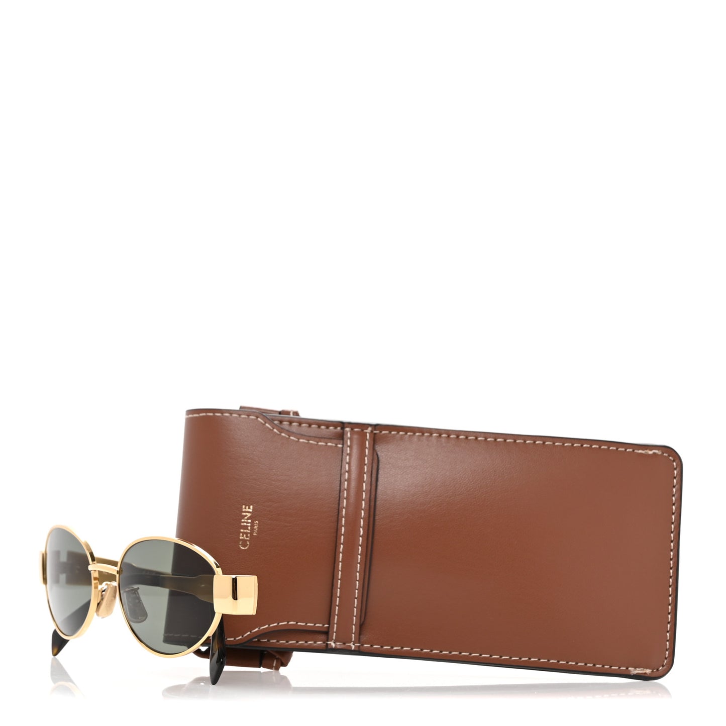 Metal Triomphe 01 Sunglasses CL40235U Gold Green