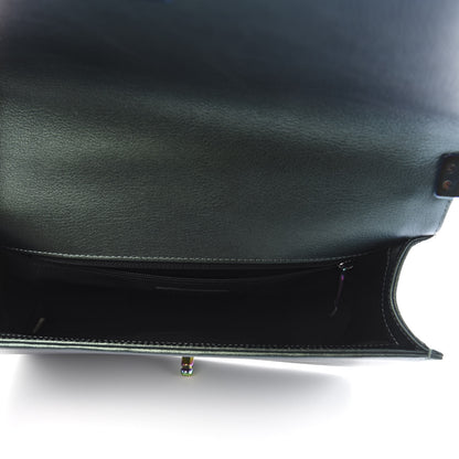 Chanel Iridescent Goatskin Quilted New Medium Boy Flap Green 5 of 11