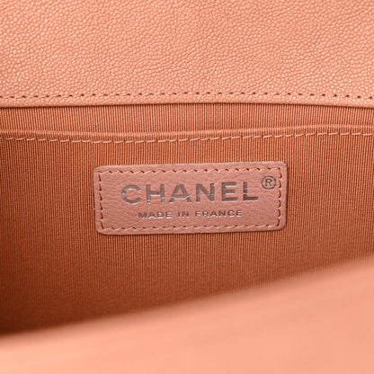 Chanel Caviar Quilted Medium Boy Flap Light Brown 6 of 10