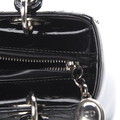 Christian Dior Patent Cannage Medium Lady Dior Black 11 of 13